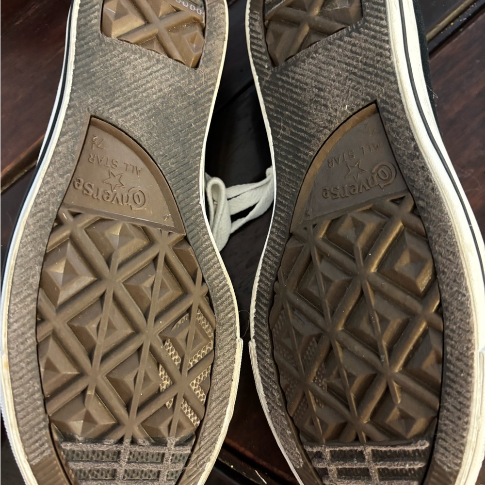 Converse Men’s Black and White All Star Sneakers - Picture 3 of 5